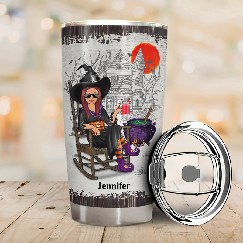 Witches Coffee - Personalized Custom Witch Glass Cup, Iced Coffee