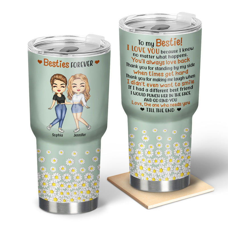Best Friends Besties Forever - Gift For BFF And Colleagues - Personalized Custom 30 Oz Tumbler