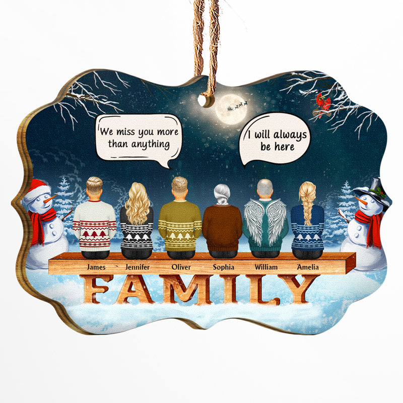 Family Memorial We Miss You - Christmas Gift For Family - Personalized Custom Wooden Ornament