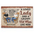 Family Couple A Lovely Lady And A Grumpy Man Live Here - Gift For Couples - Personalized Custom Doormat