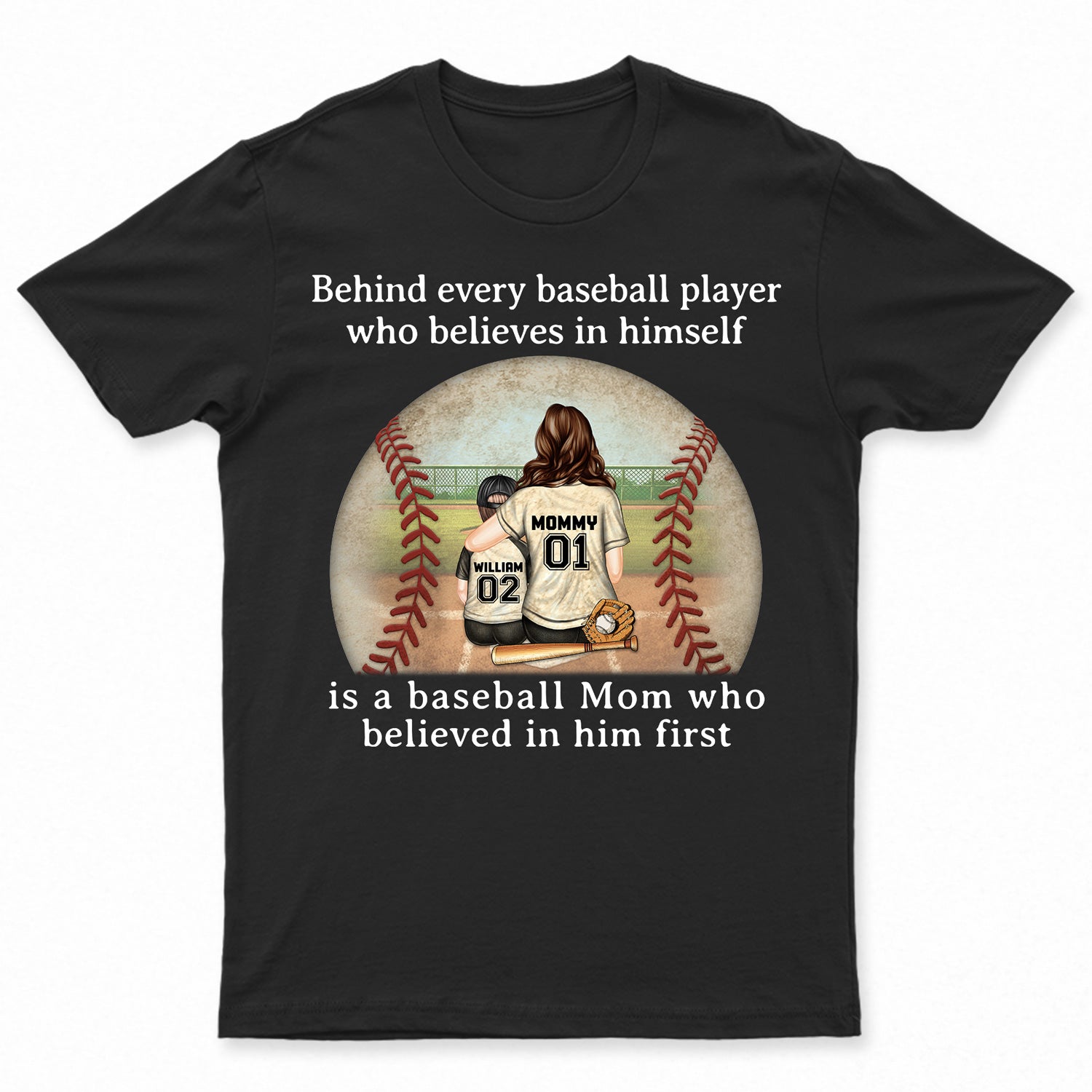 Every Baseball Player Who Believes In - Birthday, Loving Gift For Sport Fan, Mom, Mother - Personalized Custom T Shirt