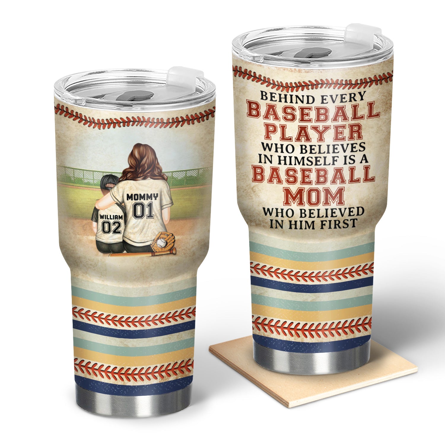 Every Baseball Softball Player Who Believes In - Birthday, Loving Gift For Sport Fan, Mom, Mother - Personalized Custom 30 Oz Tumbler
