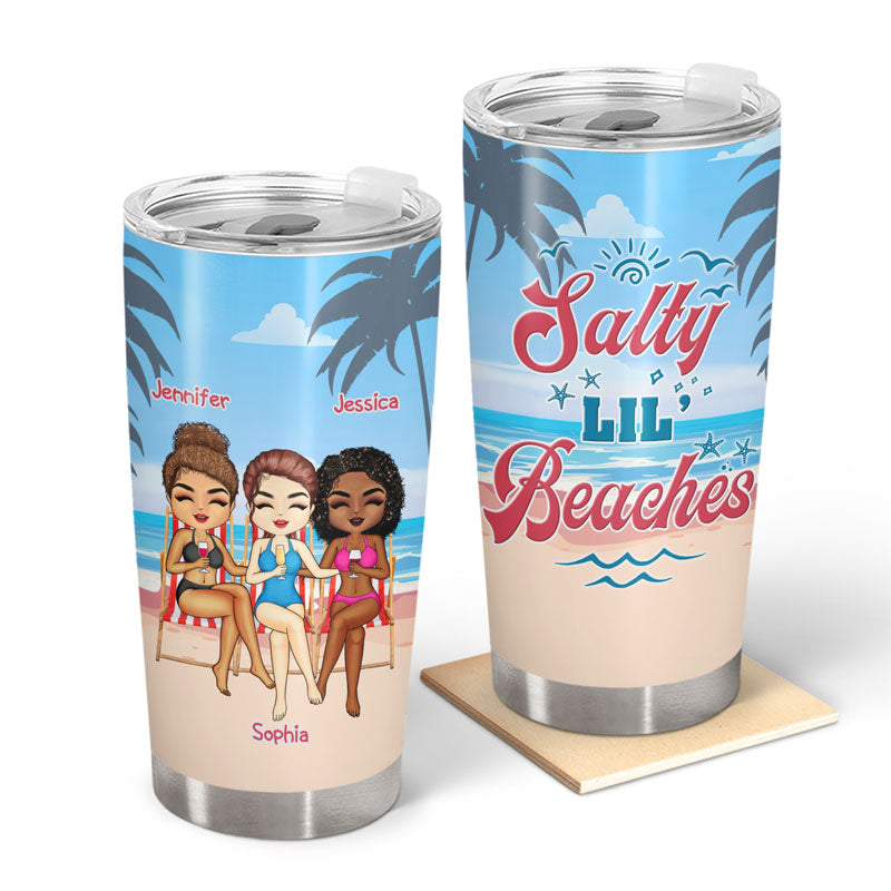 Salty Lil' Beaches Booze Bestie - Gift For Best Friend - Personalized Custom Tumbler