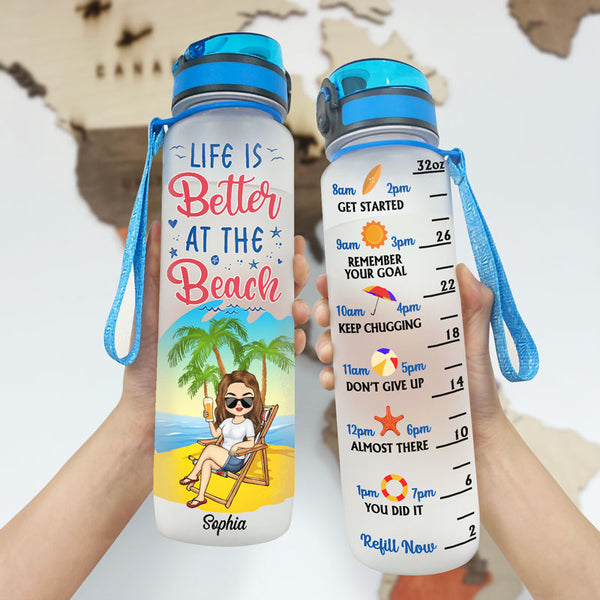 Might Be Water - Personalized Water Tracker Bottle - Bikini Girl