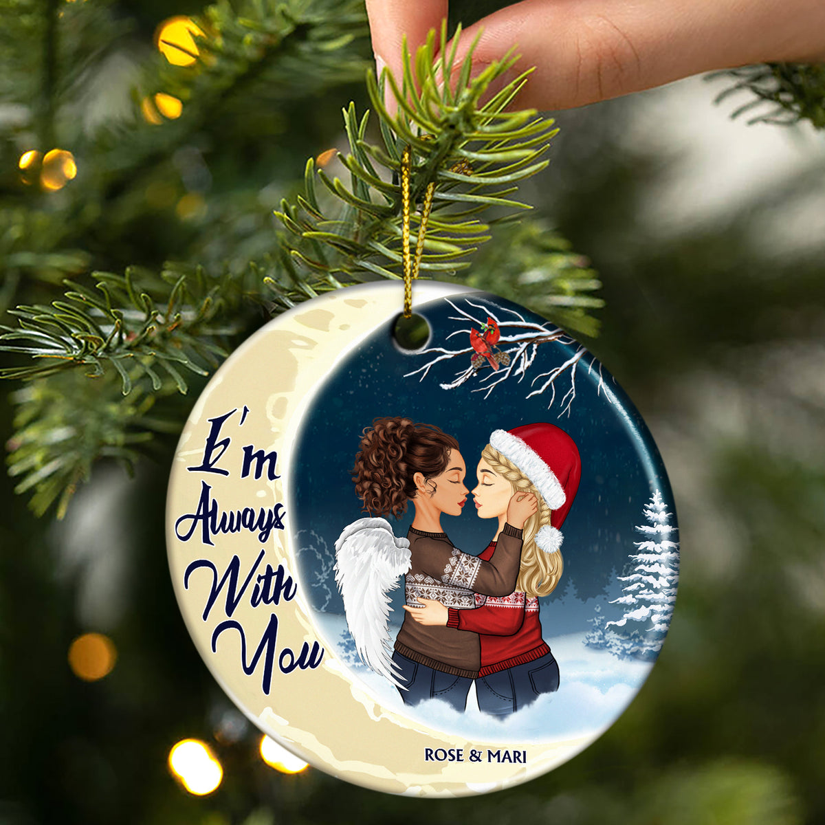 You Make My Heart Grow, Couple Gift, Personalized Ceramic Ornament, Green  Couple - Limotees