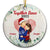 Christmas Family Couple Together Since Husband And Wife - Gift For Couples - Personalized Custom Circle Ceramic Ornament