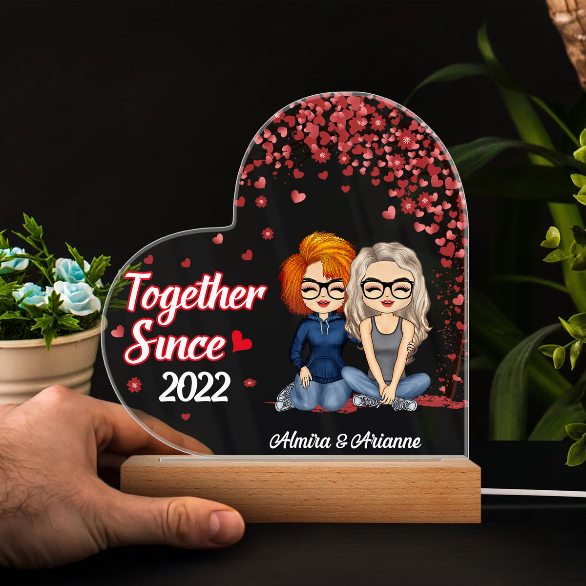Love Standy  Couple Standy Gift with Message - Gifting Studio