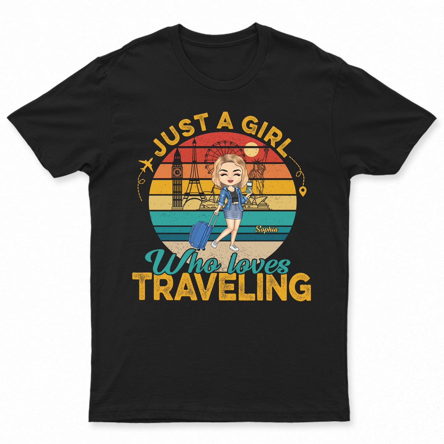 Just A Girl Boy Who Loves Traveling Cruising - Birthday Gift For Him, Her, Trippin‘, Travel Lovers - Personalized Custom T Shirt