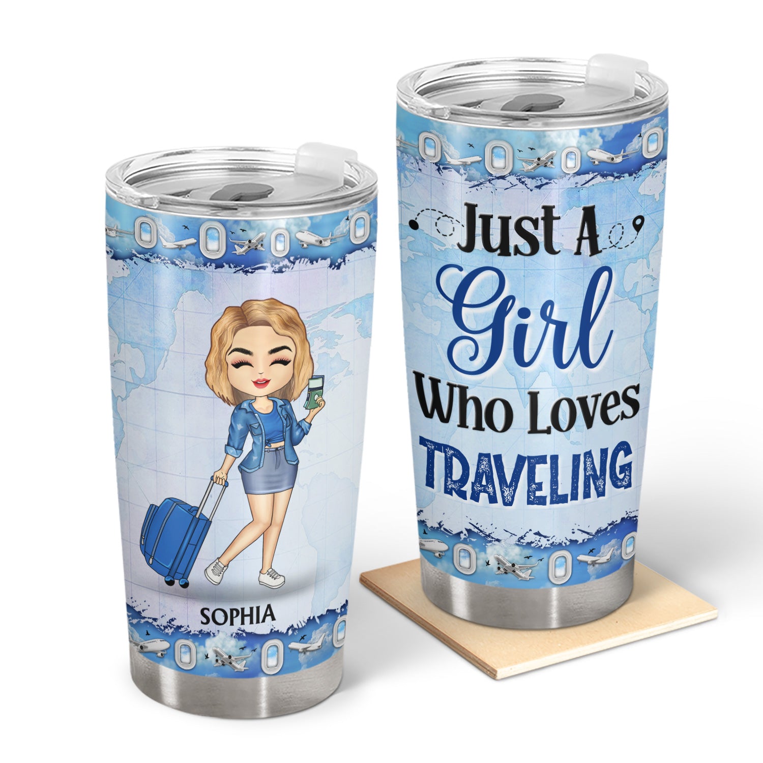 Just A Girl Boy Who Loves Traveling Cruising - Birthday Gift For Him, Her, Trippin', Vacation Lovers - Personalized Custom Tumbler