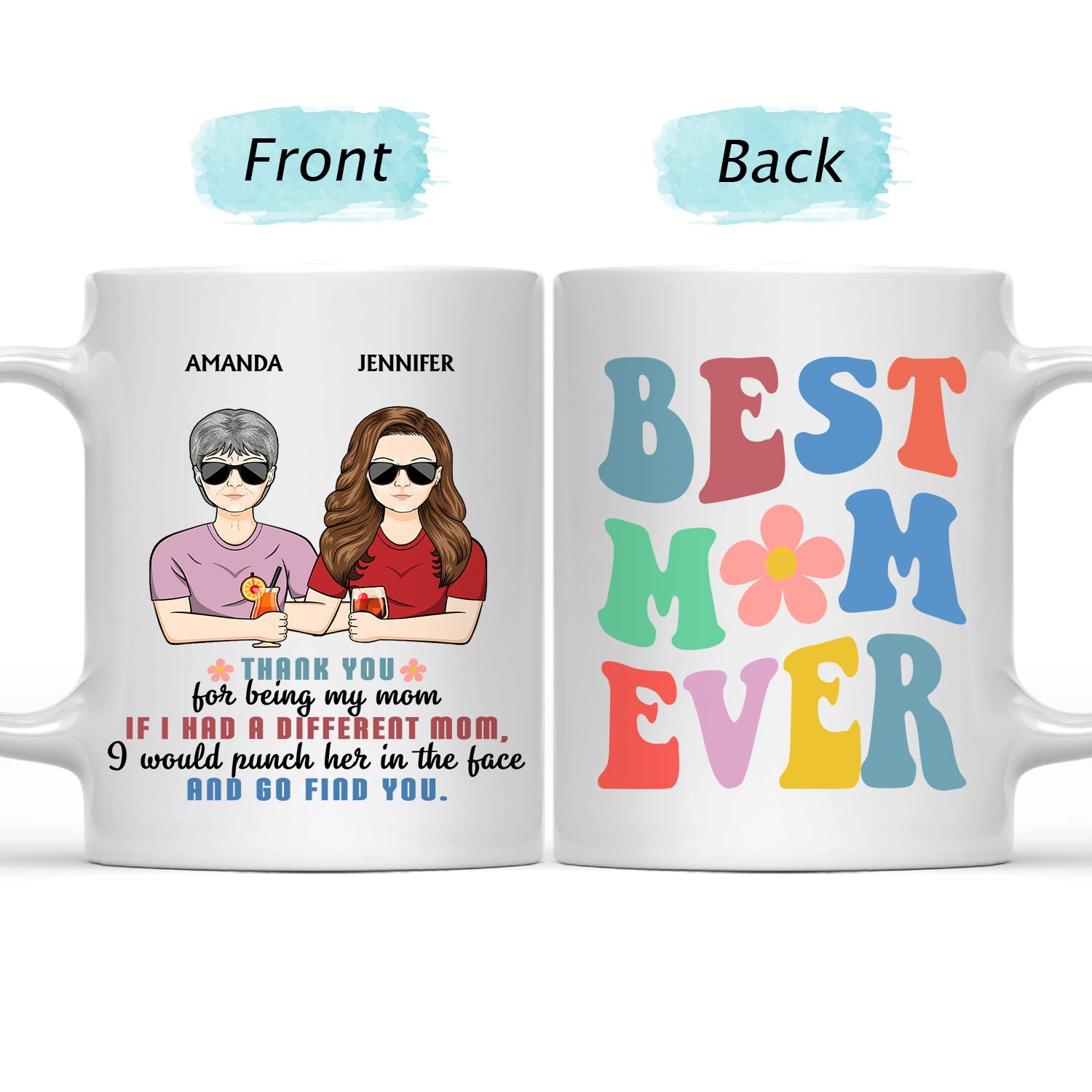Thank You For Being Best Mom Ever - Birthday, Loving, Home Decor Gift For Mama, Grandma, Grandmother - Personalized Custom Mug
