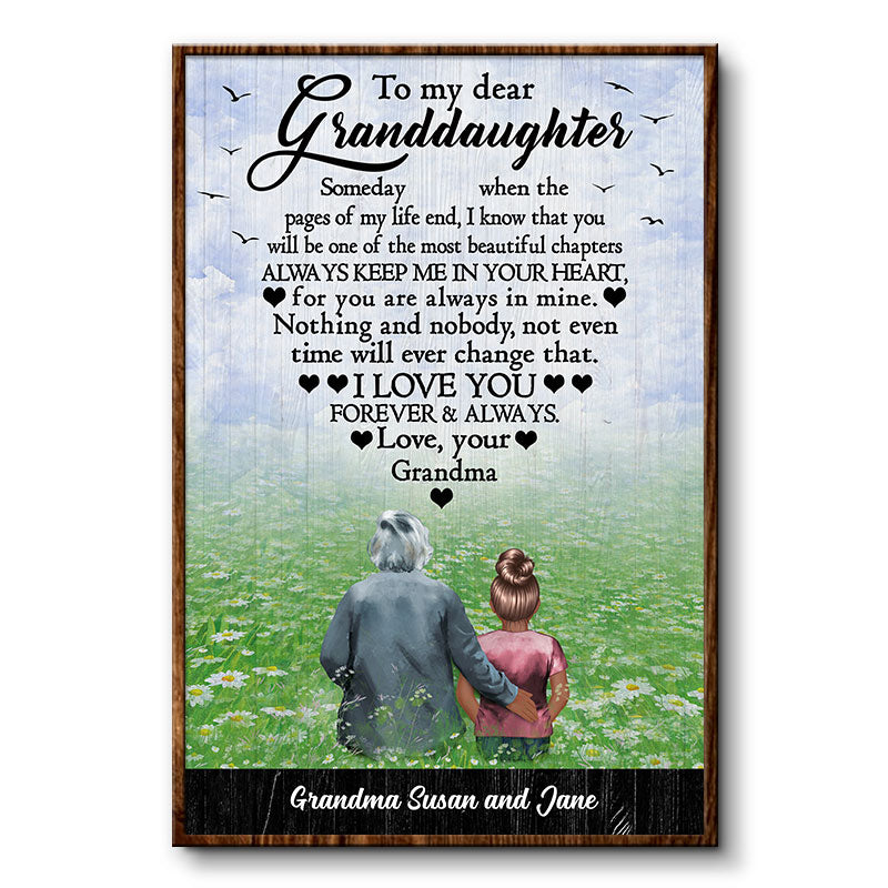 The Most Beautiful Chapters Grandparents - Gift For Grandchildren - Personalized Custom Poster