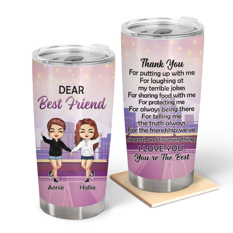 Bestie insulated tumblers, Friendship tumbler with lid and straw, Best -  Best Custom