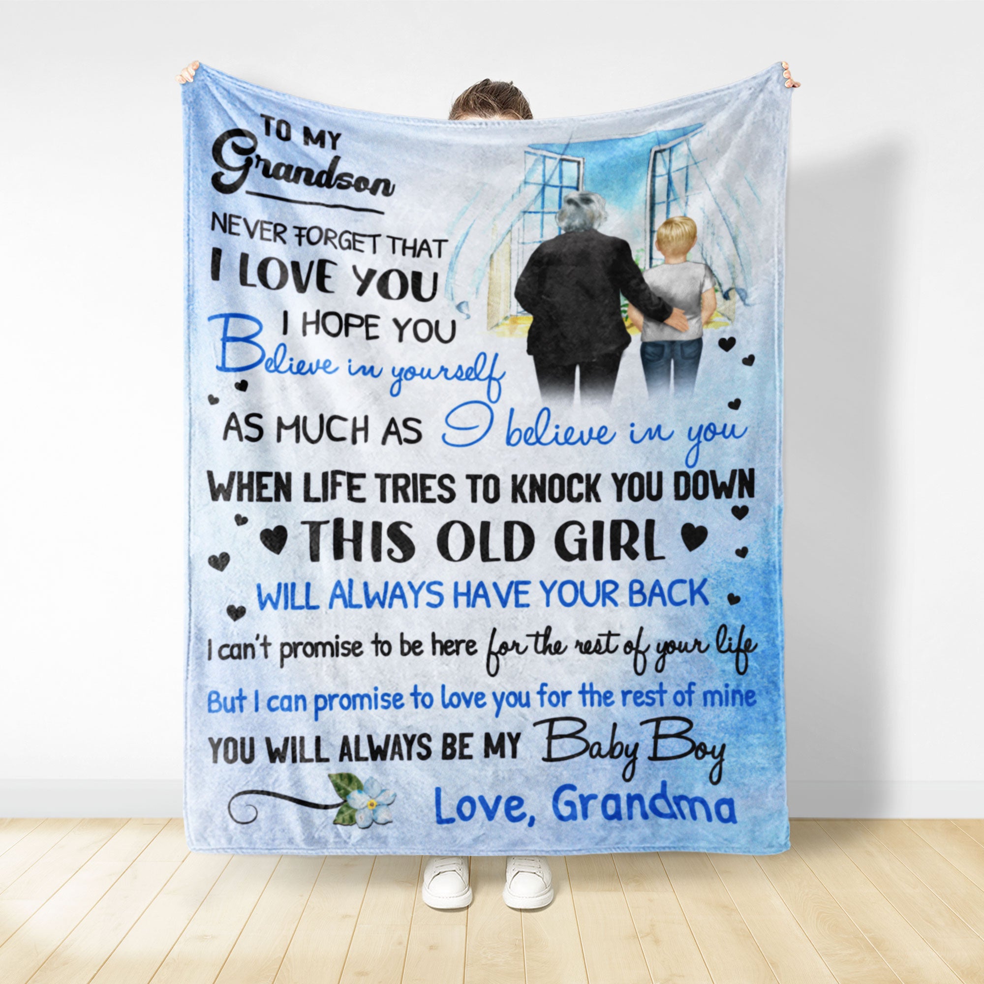 This Old Girl Grandmother - Gift For Granddaughter And Grandson - Personalized Custom Fleece Blanket