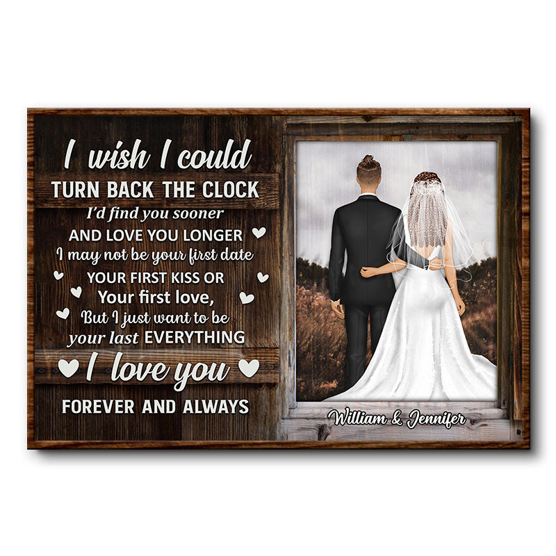 Wedding Anniversary Turn Back The Clock - Personalized Custom Poster