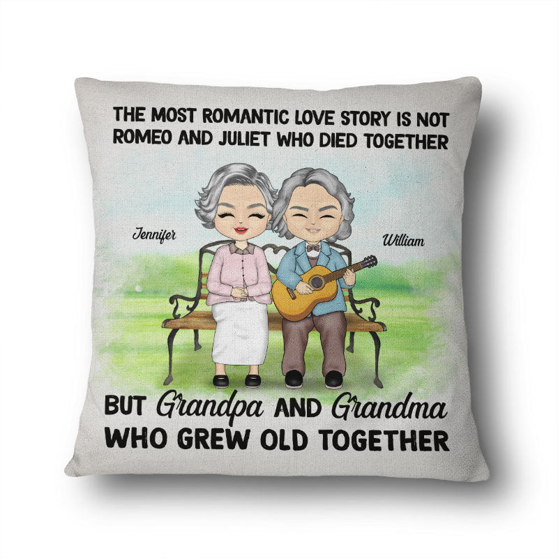 The Most Romantic Love Story - Gift For Senior Couples & Grandparents - Personalized Custom Pillow