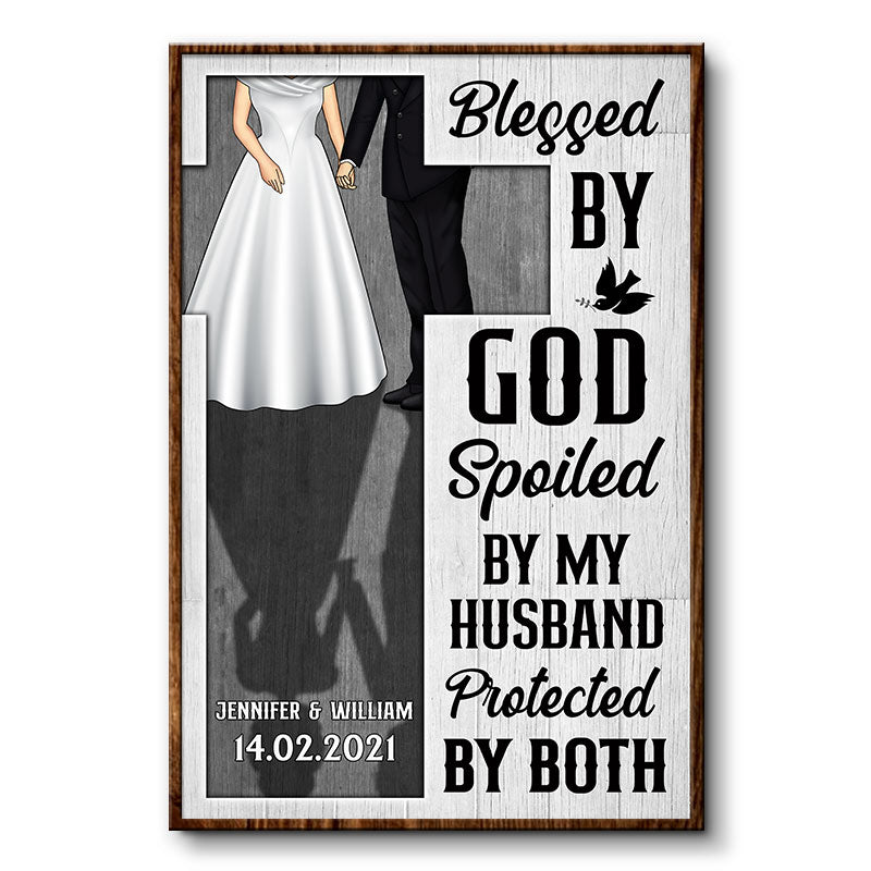 Protected By Both - Gift For Married Couples - Personalized Custom Poster