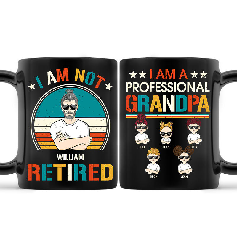 I'm A Professional Grandpa - Personalized Custom Black Mug