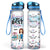 Travel Chibi Girl Living My Best Life - Personalized Custom Water Tracker Bottle