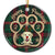 Dog Lovers Christmas Happy Pawlidays - Personalized Custom Circle Ceramic Ornament