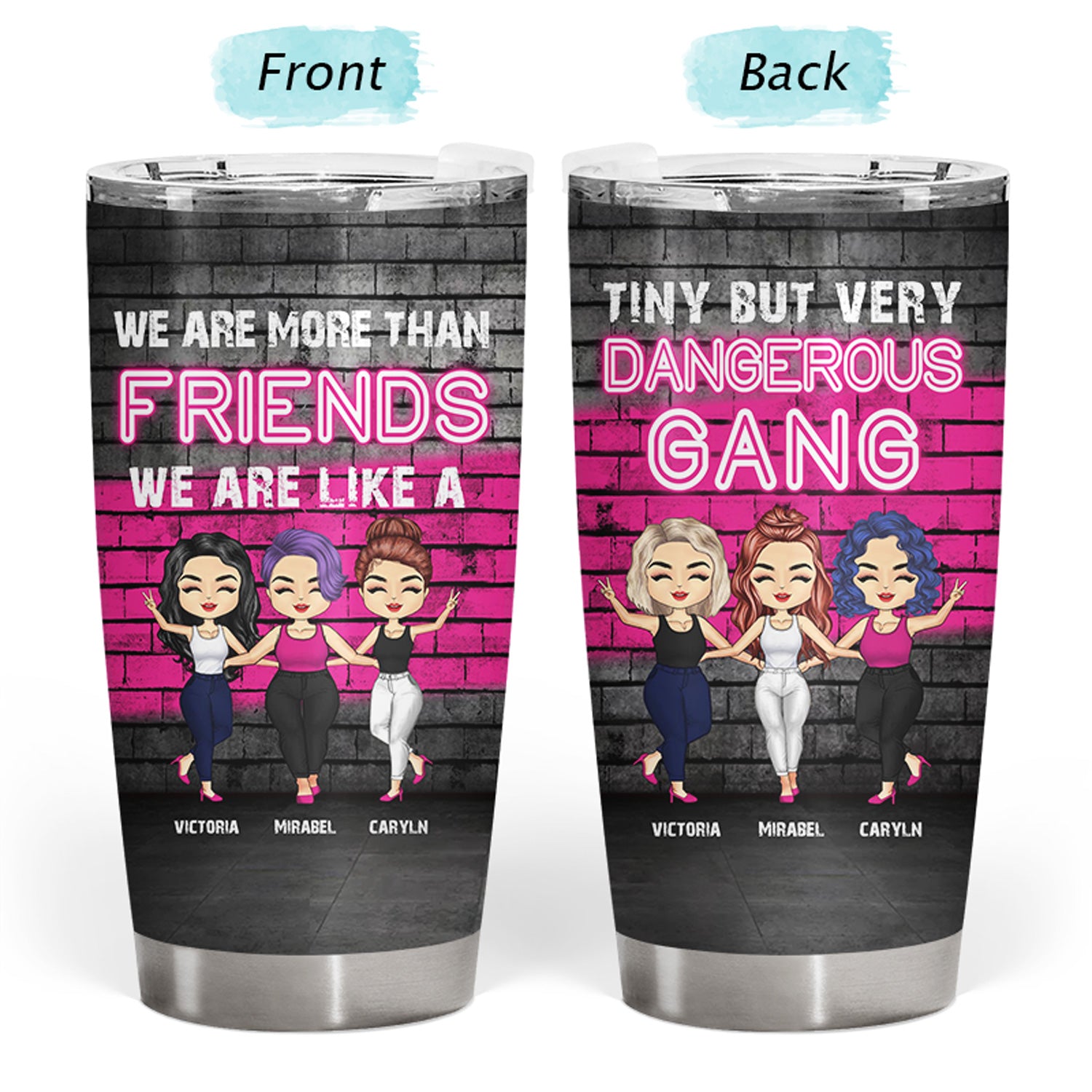 Best Friends We Are Like A Small Travel Gang - Gift For Besties -  Personalized Custom Tumbler