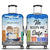 Traveling Keeps Me Safe - Gift For Couples - Personalized Custom Luggage Cover