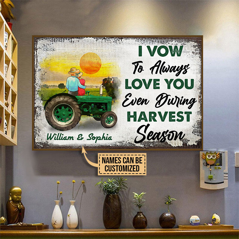 Tractor Farmer I Vow To Love You Custom Poster