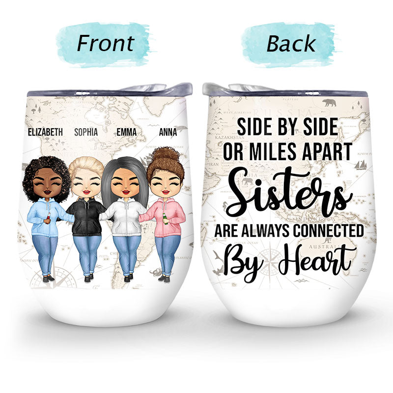 Sister Gifts, Best Friend Wine Tumbler, Best Friend Mug, Best Friend Gift,  Sisters Wine Tumbler, 4 Sisters Mugs, Big Sister, Wine Glasses 