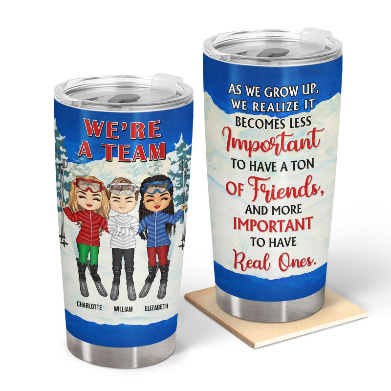 Skiing Best Friends As We Grow Up - Gift For BFF - Personalized Custom Tumbler
