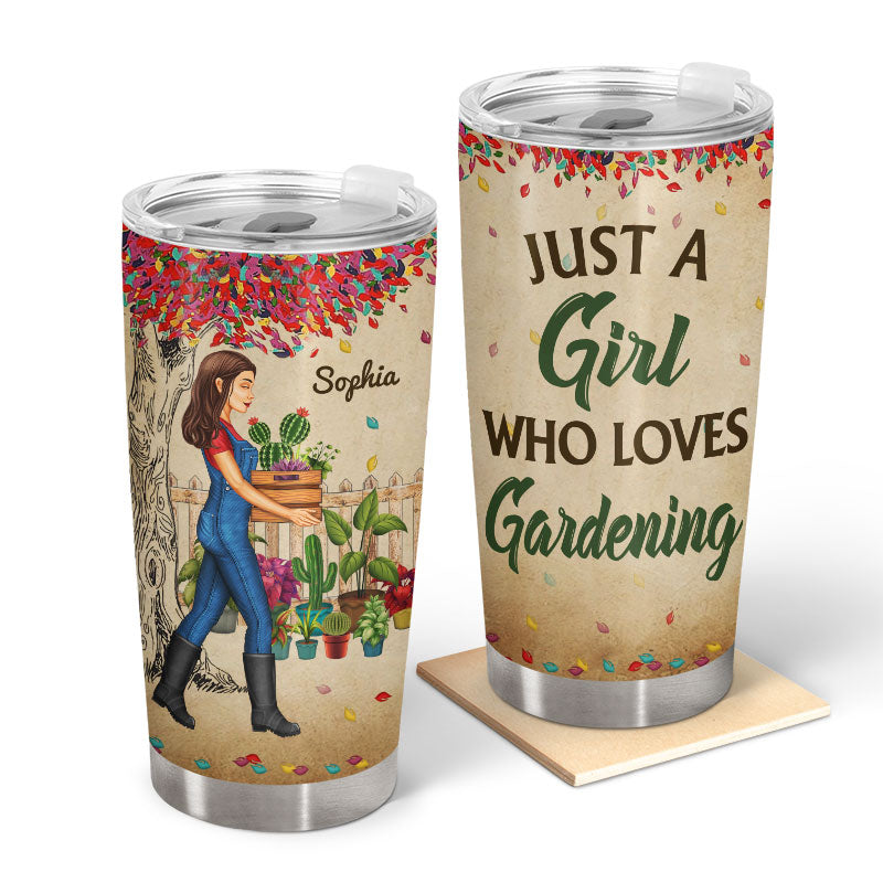 Garden Girl Who Loves Gardening - Gift For Garden Lovers - Personalized Custom Tumbler