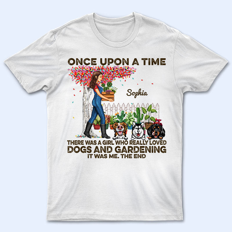 Garden Girl Who Really Loved Dogs And Gardening - Gift For Garden And Dog Lovers - Personalized Custom T Shirt