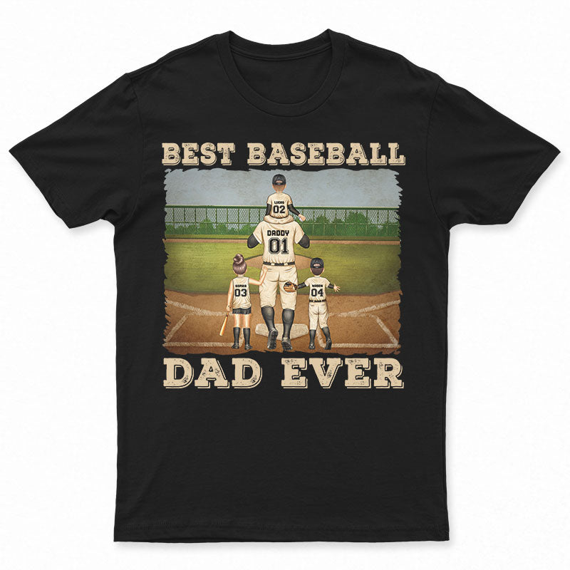 Best Baseball Dad Ever - Gift For Father - Personalized Custom T Shirt