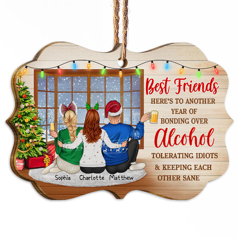 Here's To Another Year Of Bonding Over Alcohol Christmas Best Friends -  Wander Prints™