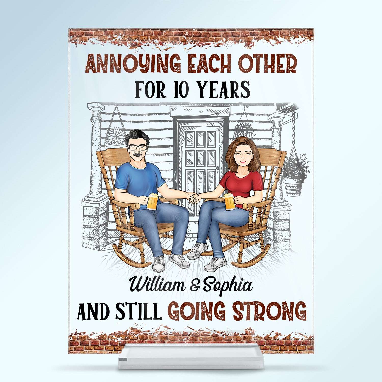 Annoying Each Other For Years And Still Going Strong - Anniversary, Birthday Gift For Lover, Husband, Wife, Couple - Personalized Custom Vertical Rectangle Acrylic Plaque