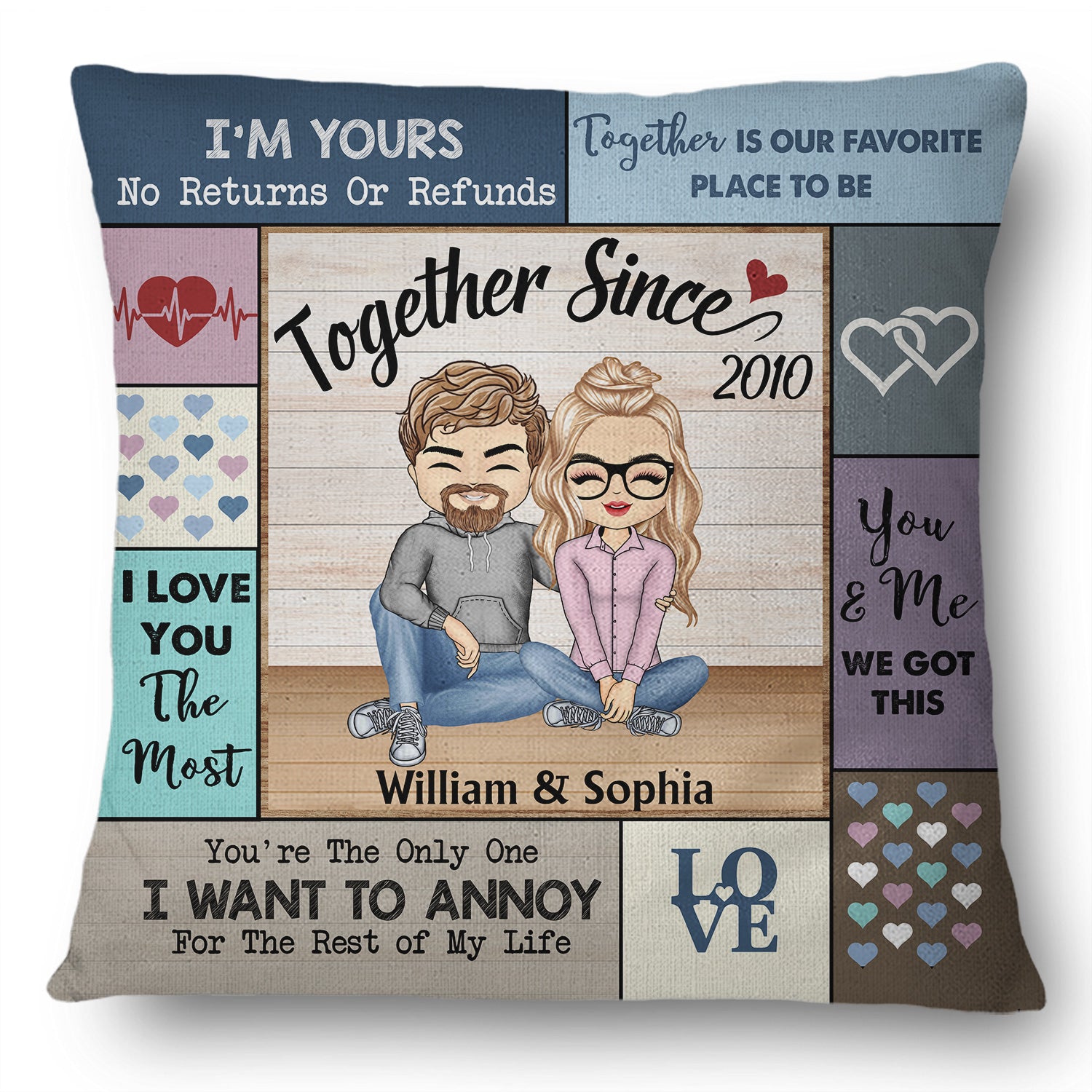 Together Since Husband Wife - Couple Gift - Personalized Custom