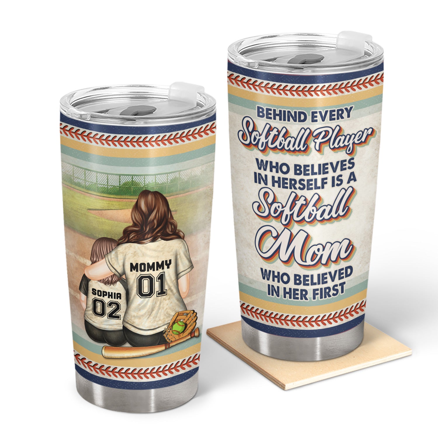 Every Softball Player Who Believes In - Birthday, Loving Gift For Sport Fan, Mom, Mother - Personalized Custom Tumbler