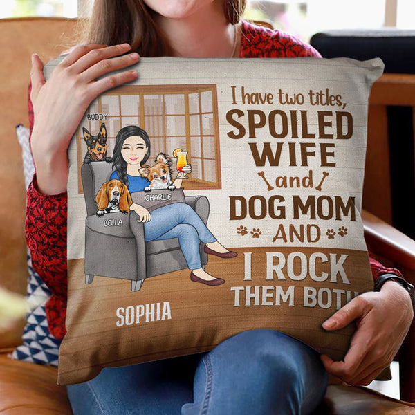 Happy Mothers Day To The Best Dog Mom Pillow, Dog Mom Mother's Day Gifts, Dog  Mom Pillow With Dogs Names - Best Personalized Gifts For Everyone