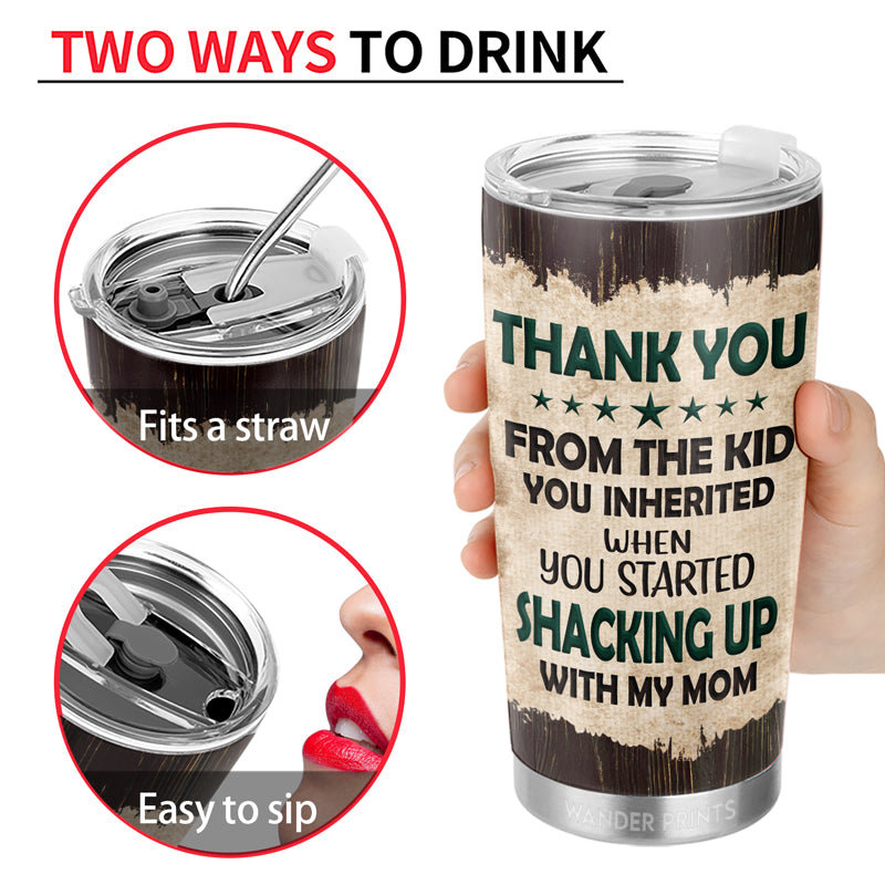 Metal Best Dad Ever 20 oz insulated tumbler with lid and straw
