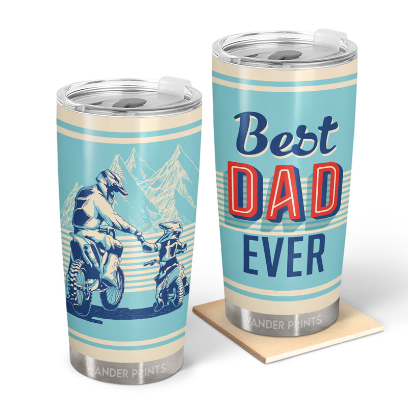 Wander Prints Father Gifts, Gifts For Father-in-law, Step Dad, Grandpa, Birthday Gifts, Anniversary, Father's Day Gifts - Best Dad Ever - Gift For Dad - Custom Tumbler, Travel Cup, Insulated 20oz Tumbler