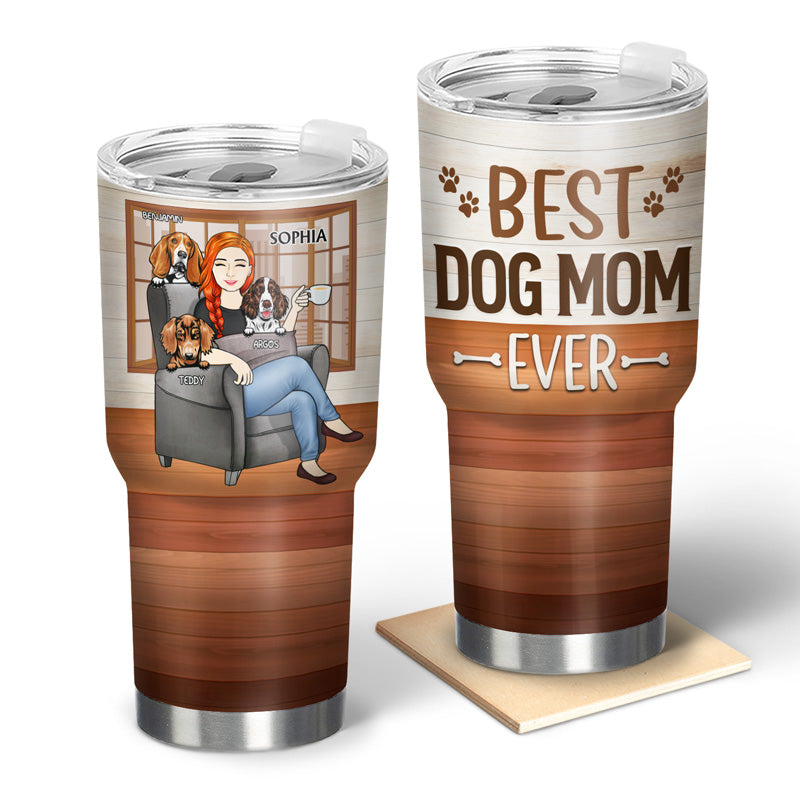 Thank You Best Dog Mom, Dad Ever - Mother, Father Gift - Personalized Custom 30 Oz Tumbler