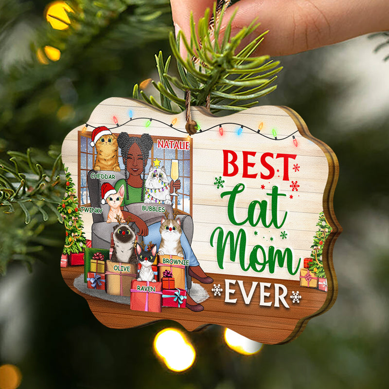 Personalized Best Mom Ever Christmas Ornament