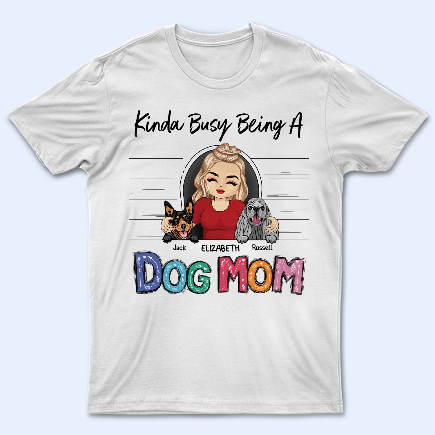 Chibi Girl Kinda Busy Being A Dog Cat Mom Fur Mama - Gift For Pet Lovers - Personalized Custom T Shirt