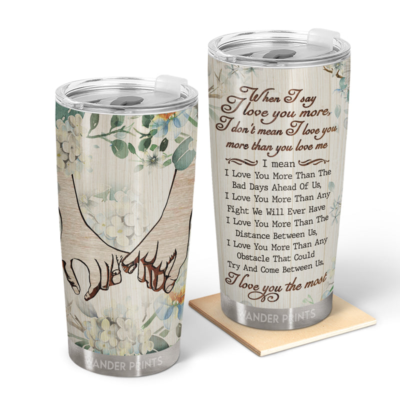 Wander Prints Couple Gifts, Birthday Gifts, Anniversary Gift, Grandparents Day Gifts - I Love You The Most, Couple Gift, Custom Tumbler, Travel Cup, Insulated 20oz Tumbler