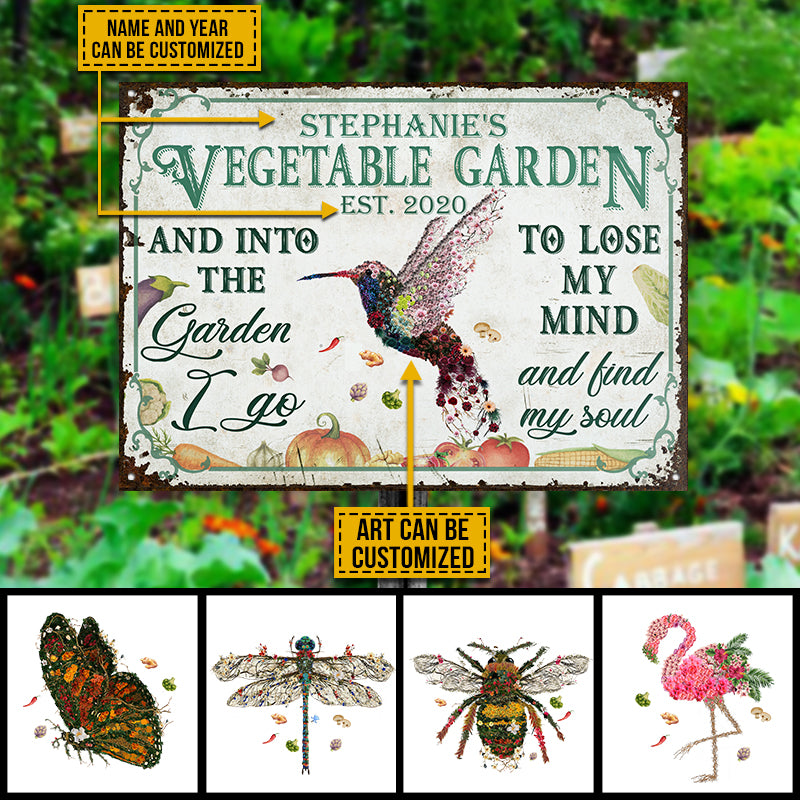 Vegetable Garden Floral Art Find My Soul Custom Classic Metal