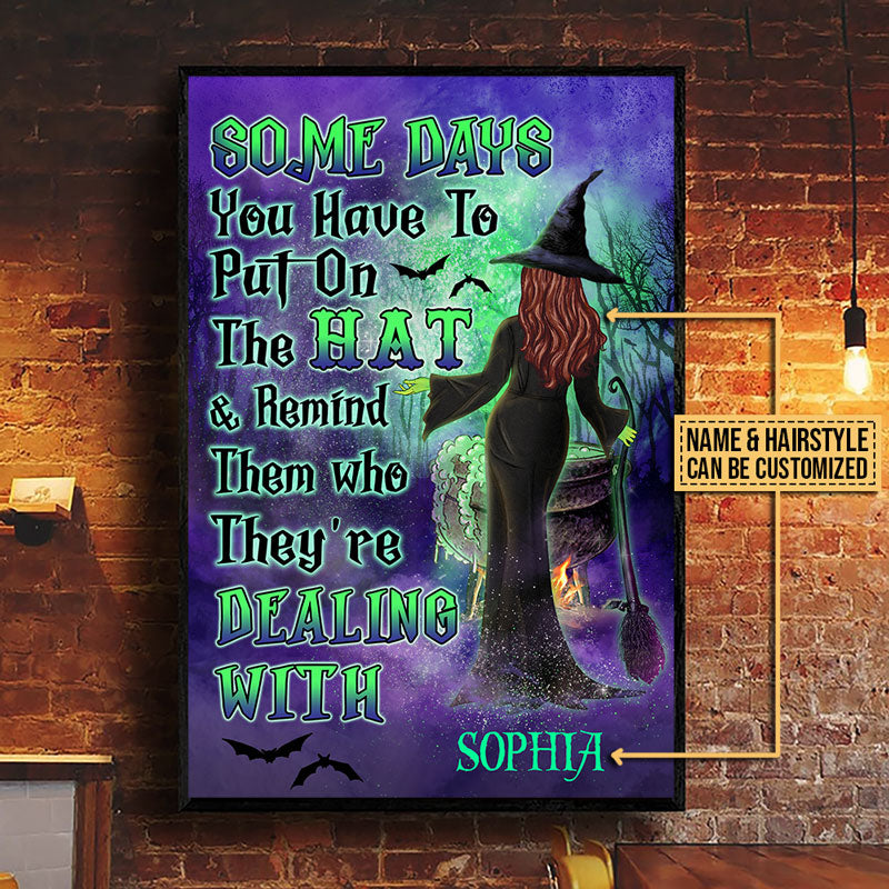 Witch Put On The Hat Custom Poster, Halloween Decorations Indoor, Spirits Halloween, Witch Gift, Witchcraft, Witch House, Halloween Party Supplies, Witch Decorations