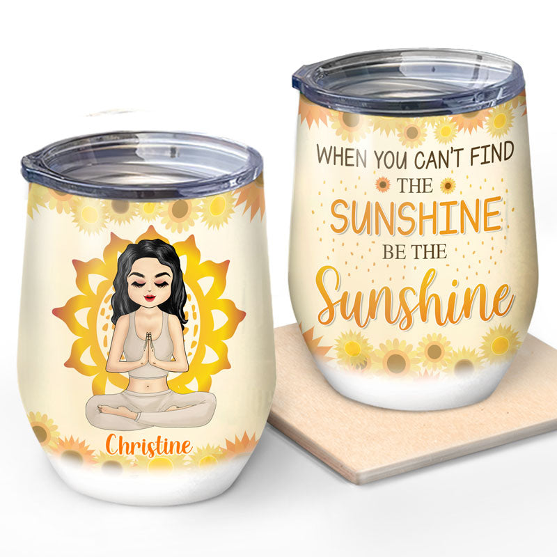 Be The Sunshine Chibi Girl - Personalized Custom Wine Tumbler