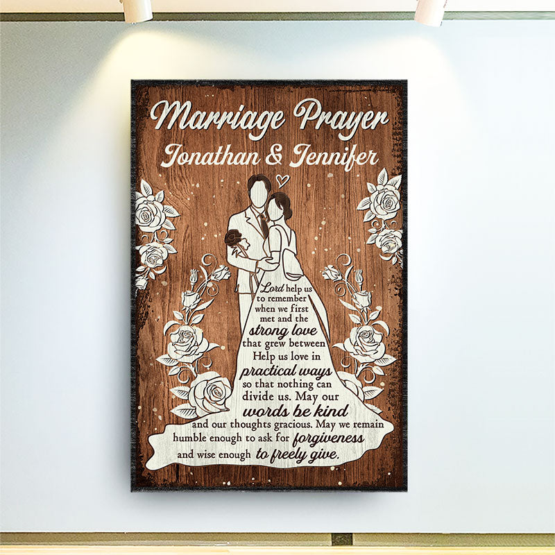Wedding Couple Marriage Prayer Couple Gift Personalized Custom Poster Mockup 01 HT328