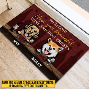 Welcome Hope You Like Dogs, Dog Welcome, Dog Lover Gift, Custom Doorma -  Wander Prints™