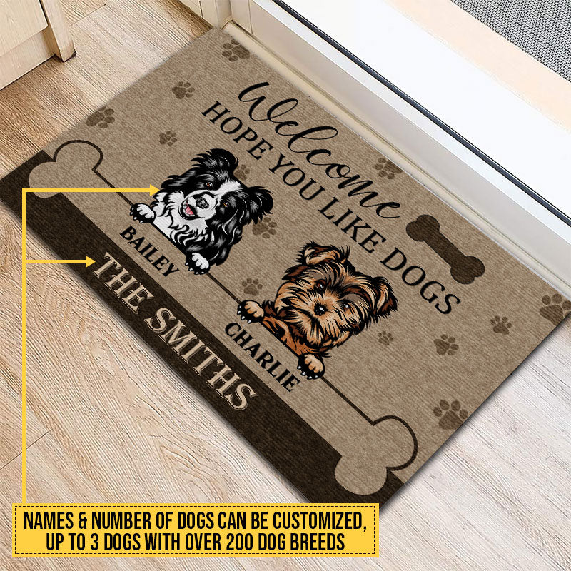 Dog Welcome To Our House Personalized Custom Shaped Doormat, Personalized  Gift for Dog Lovers, Dog Dad