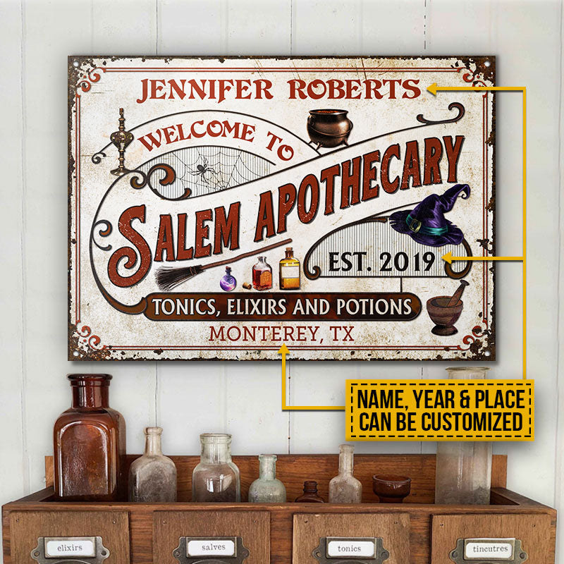 Witch Salem Apothecary Custom Classic Metal Signs