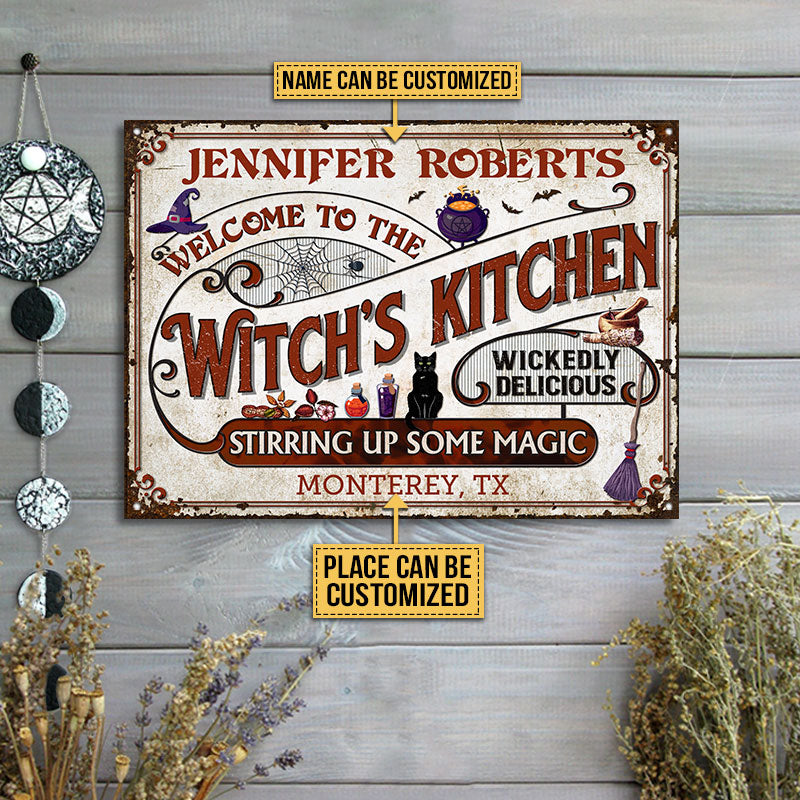 Witch Kitchen Stirring Up Some Magic Custom Classic Metal Signs